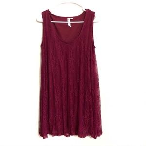 Others Follow Lace Overlay Sleeveless Dress
